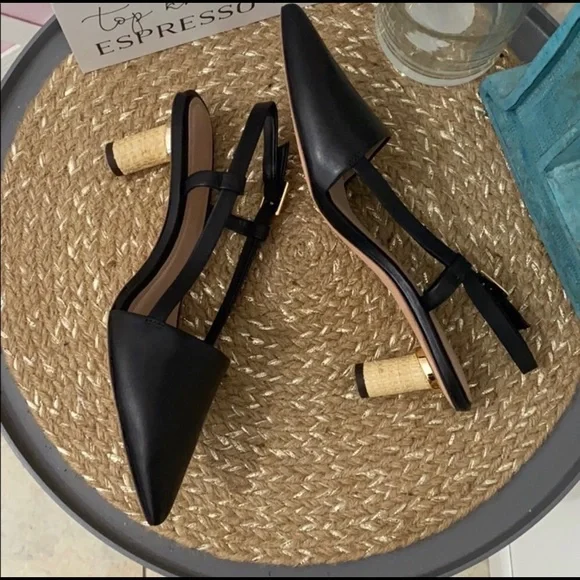 Gorgeous LEATHER slingback PUMPS SIZE 7 - Picture 2 of 10